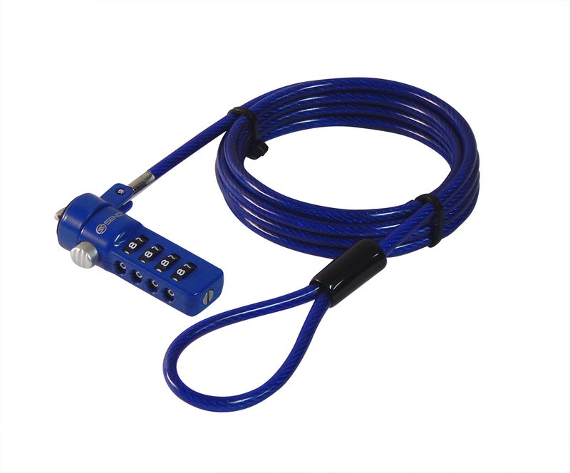 Sendt Blue Notebook/Laptop Combination Lock Security Cable - Image 1